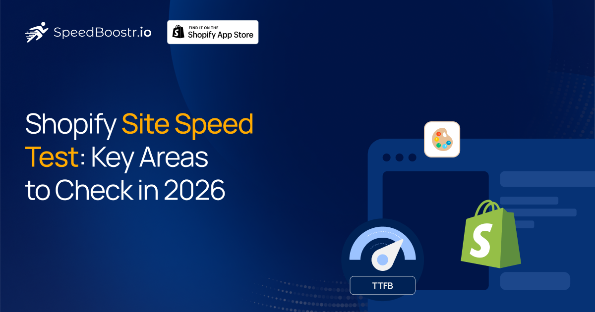 Shopify speed test showing key store performance areas